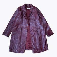 Excelled Womens Leather Trench