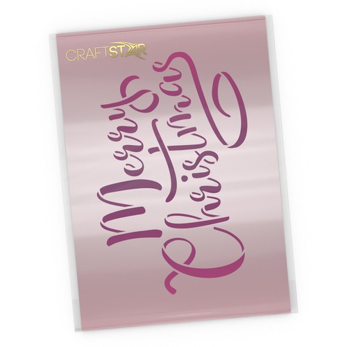 Merry christmas stencil - stencil,