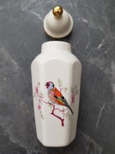 Palissy Royal Worcester Goldfinch jar with lid - small chip at base