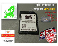 Mitsubishi GPS Sat-Nav UK Ireland EU Map SD Card 2025-2026 - W-11 W-12 MMCS