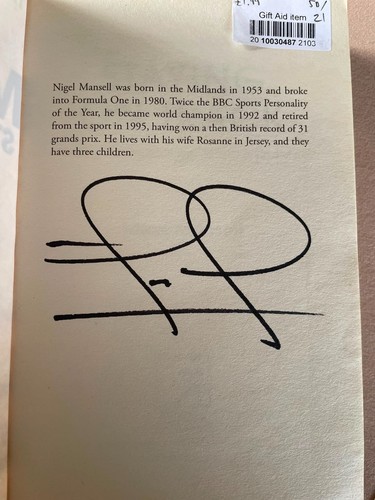 Nigel mansell hand signed - mansell,