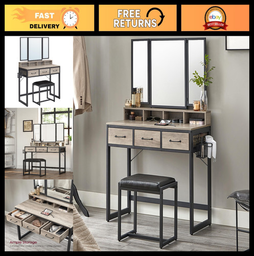 Dressing table with folding - table,