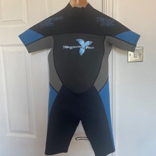 kangaroo poo short wetsuit  K13 kids age 13 black/blue/grey