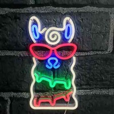 Neon LED Llama Alpaca Dolphin