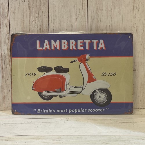 Lambretta metal sign tin - metal,