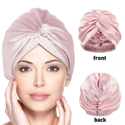 Mulberry silk turban bonnet - mulberry,