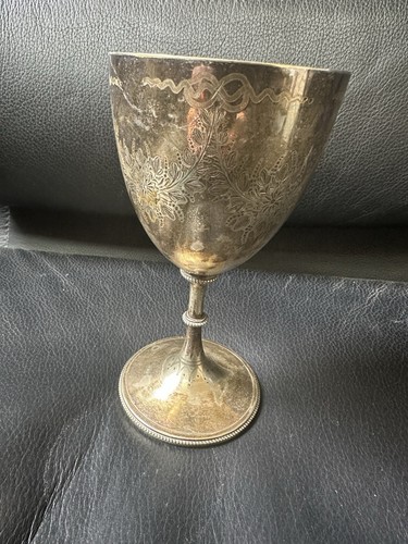 Antique silver plated goblet - plated,