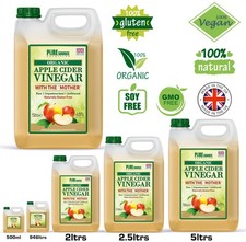 RAW Organic Apple Cider Vinegar with The Mother Raw Unfiltered Liquid All Sizes 