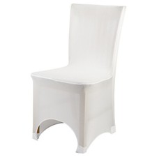 Used Chair Covers for Wedding Banquet Meeting Room Stretch Seat Cover - White