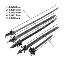 100Pc Car Line Cable Tie Clamp