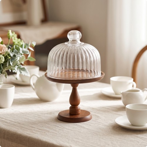 Cake stand with dome - stand,
