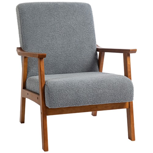 Boucle accent chair - accent, mid
