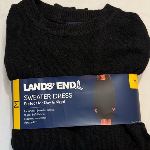 Lands end black - end, ribbed