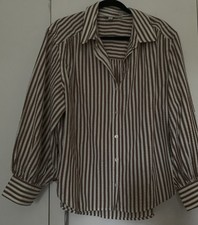 Cheese Cloth Striped Shirt Size 18 - New Not Worn Without Tags