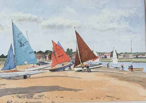 Watercolour painting sailing - painting,