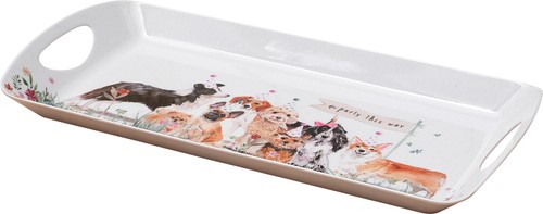 Dogs melamine serving tray - dogs,