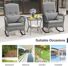 2PCS Rattan Garden  Chairs