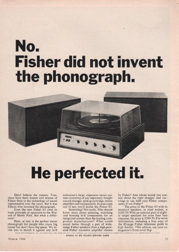 Fisher model 85 stereo - -,
