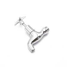 Chrome Bib Tap X-head bib tap