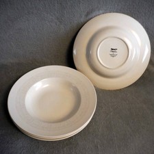 4 x Wedgwood Paul Costelloe Cream Large Pasta / Salad Bowls