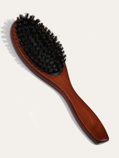 Natural Bristle HairBrush Paddle Anti-static Scalp Massage Dual Detangling.UK..