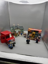 Large rare postman pat bundle - brand new ted glens truck - trainstation playset