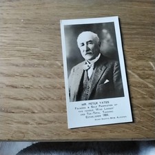 Peter yates photo card - founder of yates wine lodges and tea-total taverns