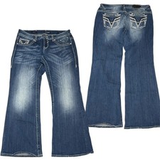 y2k flared embellished dark