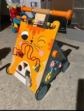 Wooden baby learning walker 