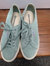 Superga Women’s Teal Suede Sneakers Flats UK Size 8 EU 42