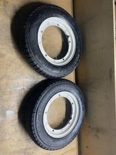 WHITE VESPA PX / VESPA T5 / LML STAR TYRE AND RIM WHEEL (PAIR)