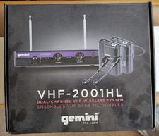 Gemini VHF-2001HL Dual VHF Wireless Headset & Lavalier Microphone System