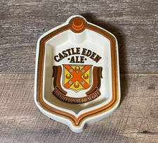 Vintage CASTLE EDEN ALE Ceramic Ashtray Castle Ceramics 1960s Breweriana Mancave