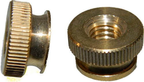 Solid brass knurled thumb - knurled,