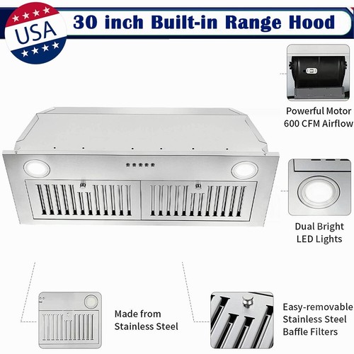 Built insert range hood - built-in,