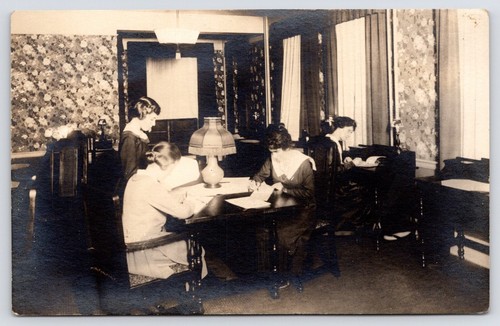 Rppc ladies around writing - ladies,