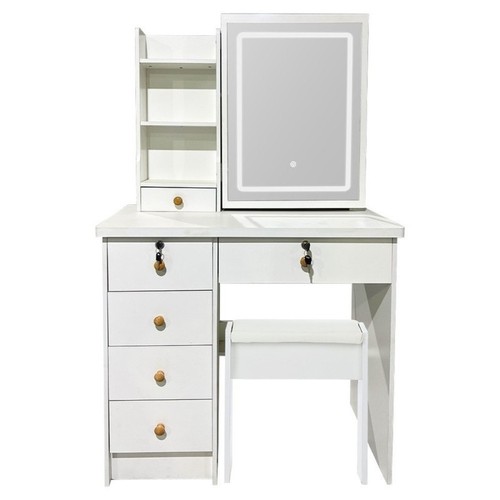 White dressing table with - table,