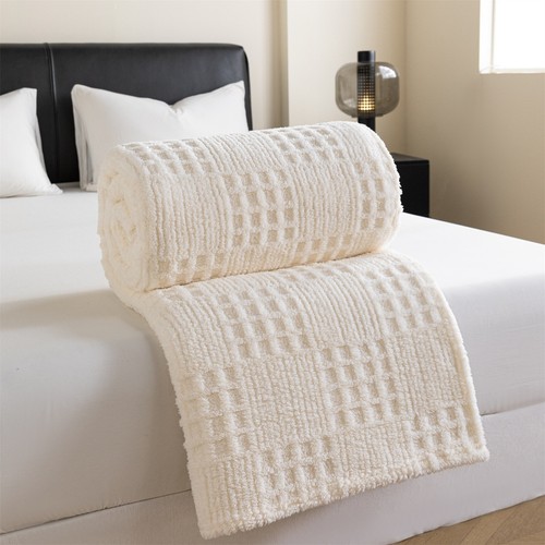 Flannel fleece blanket mink - flannel,