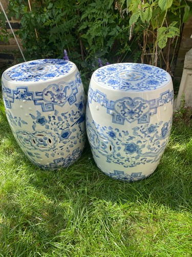 Vintage chinese blue white - vintage, &