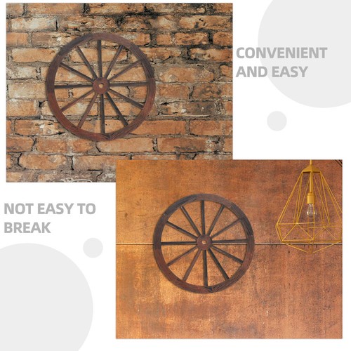 Wooden wagon wheel wall decor - wagon,