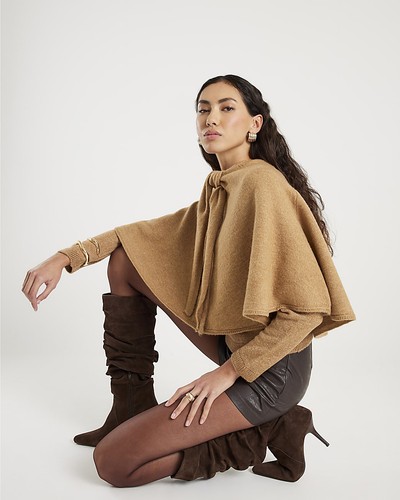 River island womens cape - womens, brown