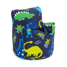 Children's Beanbag Chair Dinosaurs Blue Boys Kids Bedroom Furniture Bean Bag New