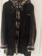 Nursey Toscana Sheepskin Black Coat size 16