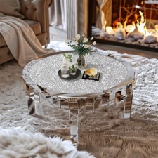 Large Mirrored End Table