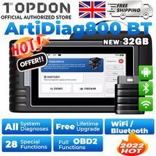 TOPDON AD800BT Full System OBD2 Scanner Car Diagnostic Tool Reset FREE UPDATE