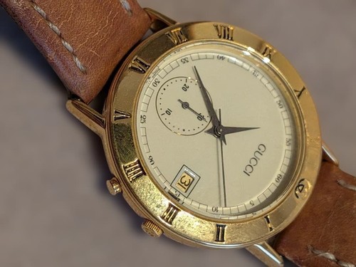 Gucci 3800m men gold quartz - gucci,
