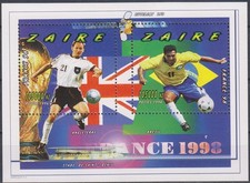 1998 World Cup - Soccer - Space - Zaire - Block MNH