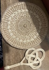 Dolls House Miniature Round Mat And Victorian Carpet Beater