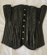 Honour Skin Two Real Leather Corset Overbust Size 24 Fetish