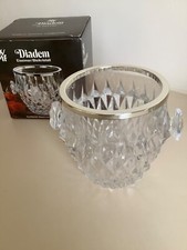  Glass Vintage Ice Pail in carved design WMF Diadem by Eiseimer/Bleikristall 